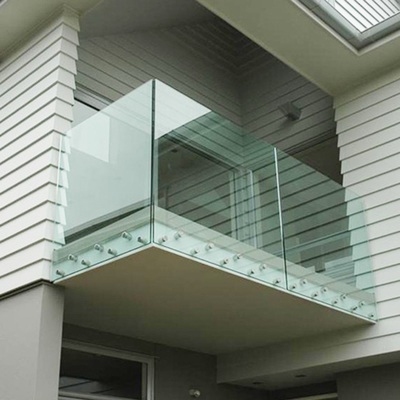 Stainless Steel Standoff Glass Railing System for Balcony Deck Stair
