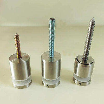 دبوس تثبيت درابزين زجاجي مثبت على الحائط بدون إطار من الفولاذ المقاوم للصدأ قابل للتعديل