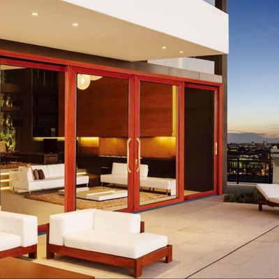 أداء قوية دائمة الباب الزجاجي المنزلق الكبير لفترة حياة طويلة من 50 عاما