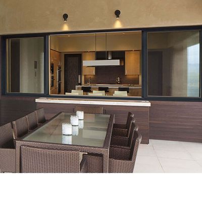 النافذة المنزلقة ذات الزجاج المزدوج مع إطار سبيكة الألومنيوم والزجاج المعزول لمدة 50 عامًا