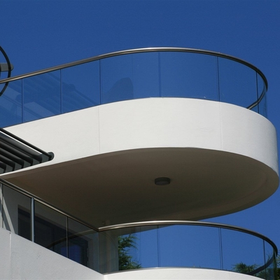 الطلاء الأسود المخصص بدون إطار U Channel Glass Railing Glass Balustrade