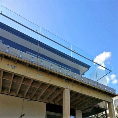 Stainless Steel Standoff Glass Railing System for Balcony Deck Stair